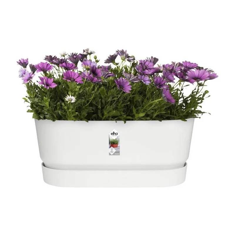 Jardinière ovale polypropylène blanc 60 x 26 x 24,4 cm - ELHO - Imagen 8