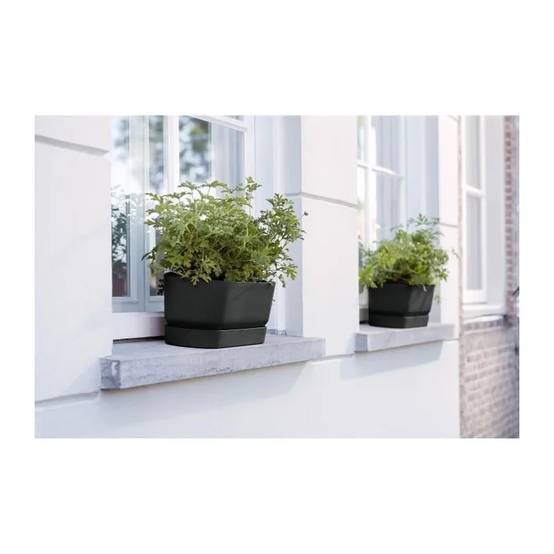 Balconnière greenville plastique noir 49 x 19,8 x 18,4 cm - ELHO - Image 2