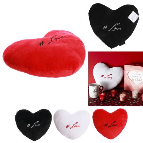 Coussin velours cœur Love - L.30 x l.30 x H.8,5 cm