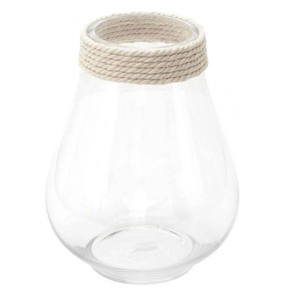Vase Verre Cordage Transparent H 25 cm L 11,50 cm P 20 cm - THE HOME DECO FACTORY - Image 5