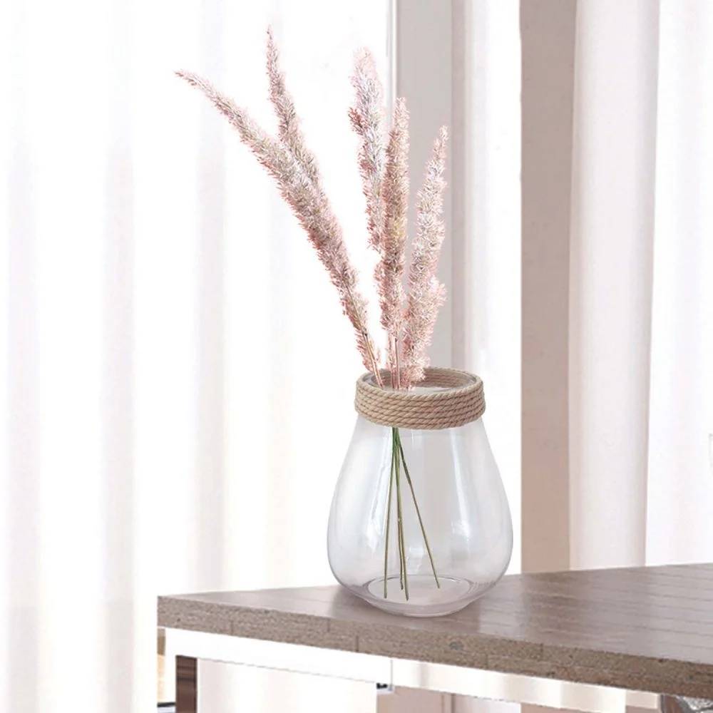 Vase Verre Cordage Transparent H 25 cm L 11,50 cm P 20 cm - THE HOME DECO FACTORY - Image 3