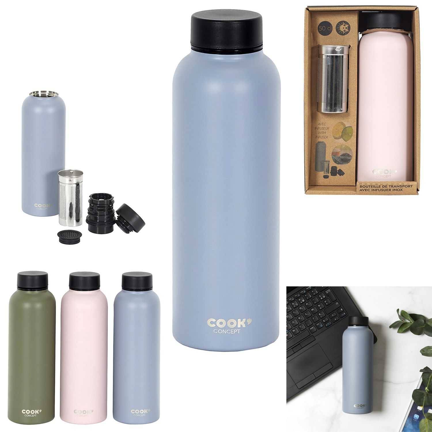 BOUTEILLE DE TRANSPORT AVEC INFUSEUR 50CL M8
