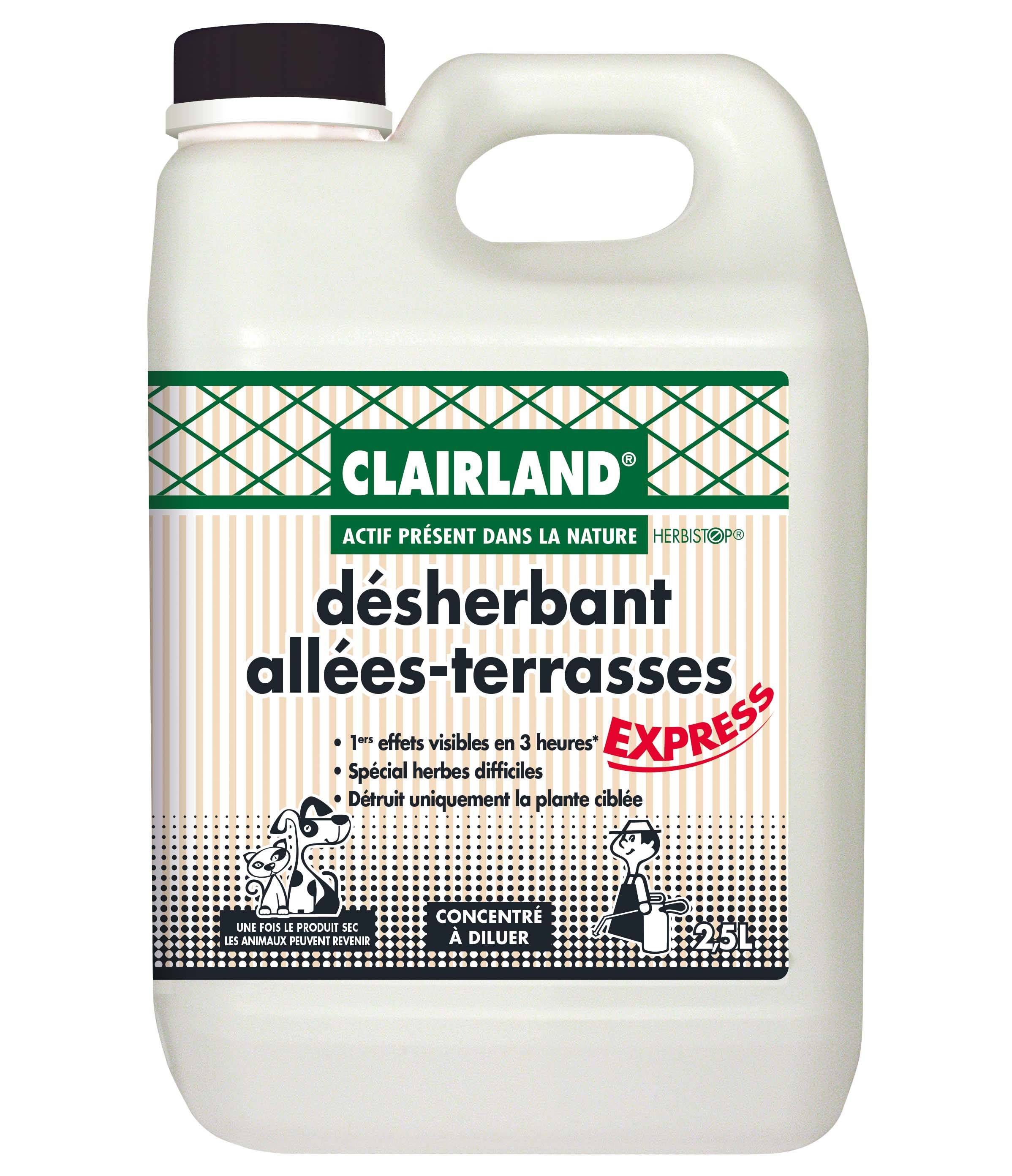 Clairland Biocontrôle - Désherbant allées terrasses concentré 2,5 L -  Clairland Biocontrôle