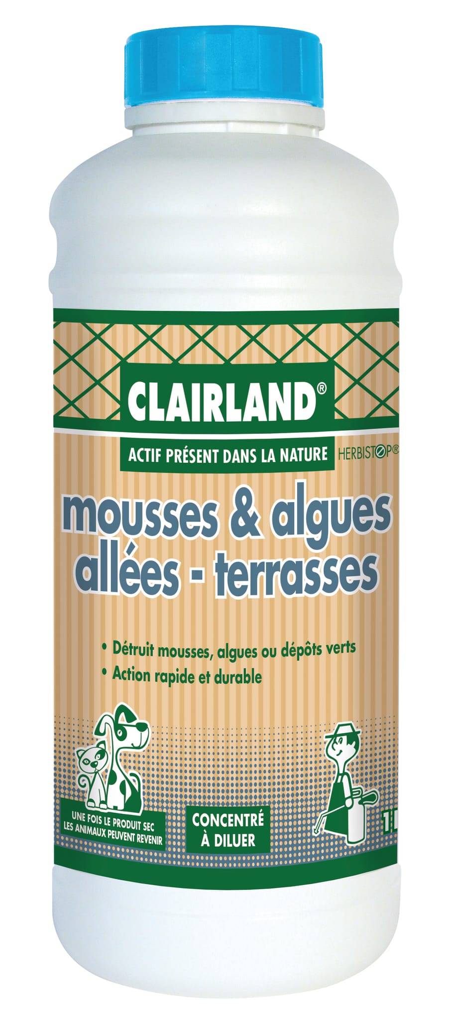 Clairland Biocontrôle - Musgos y algas para caminos y terrazas concentrado 1L - Clairland Biocontrol - Imagen 2