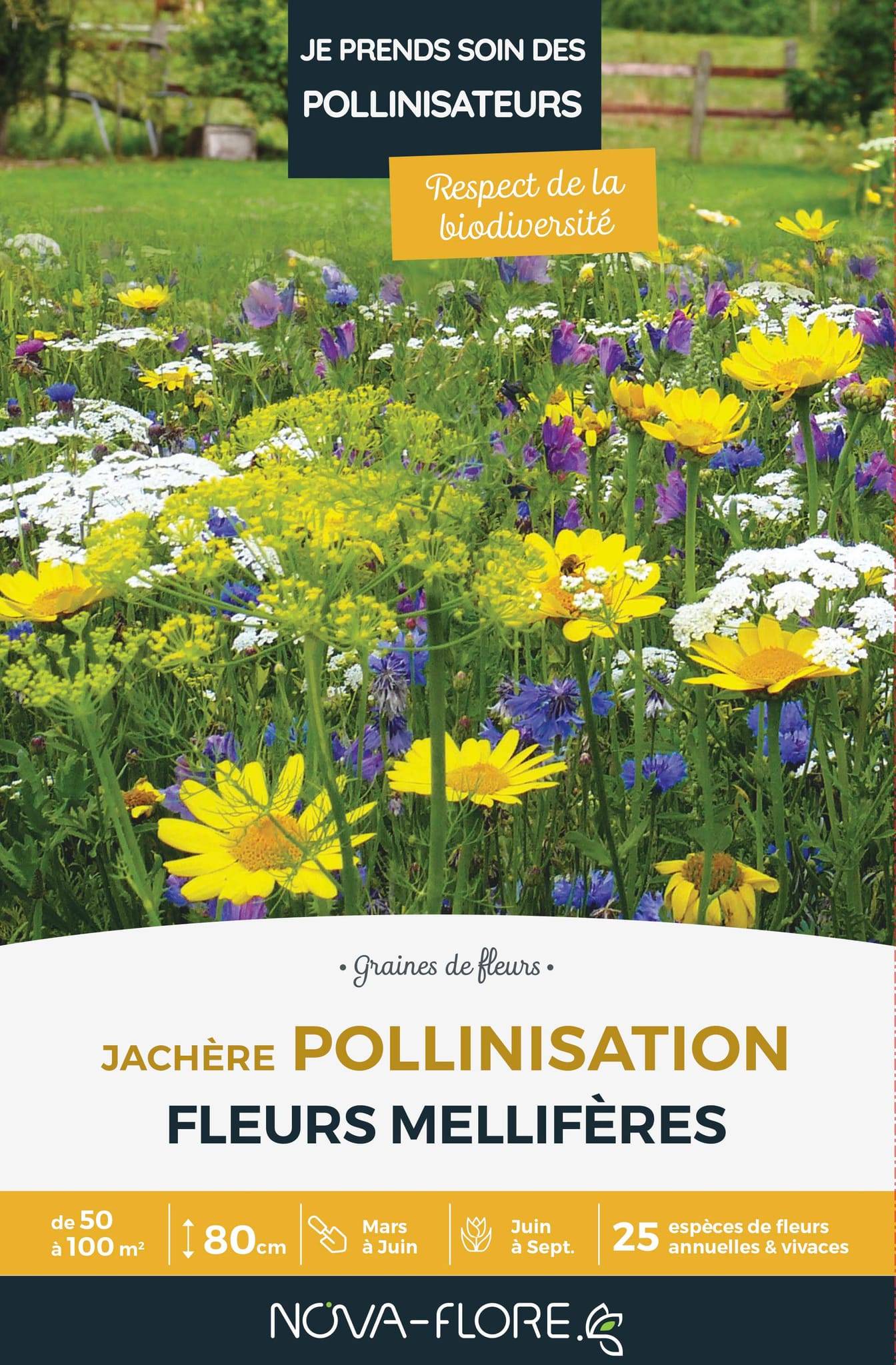 Nova flore - Mélange de fleurs mellifères spécial Pollinisation - Nova Flore - Image 1