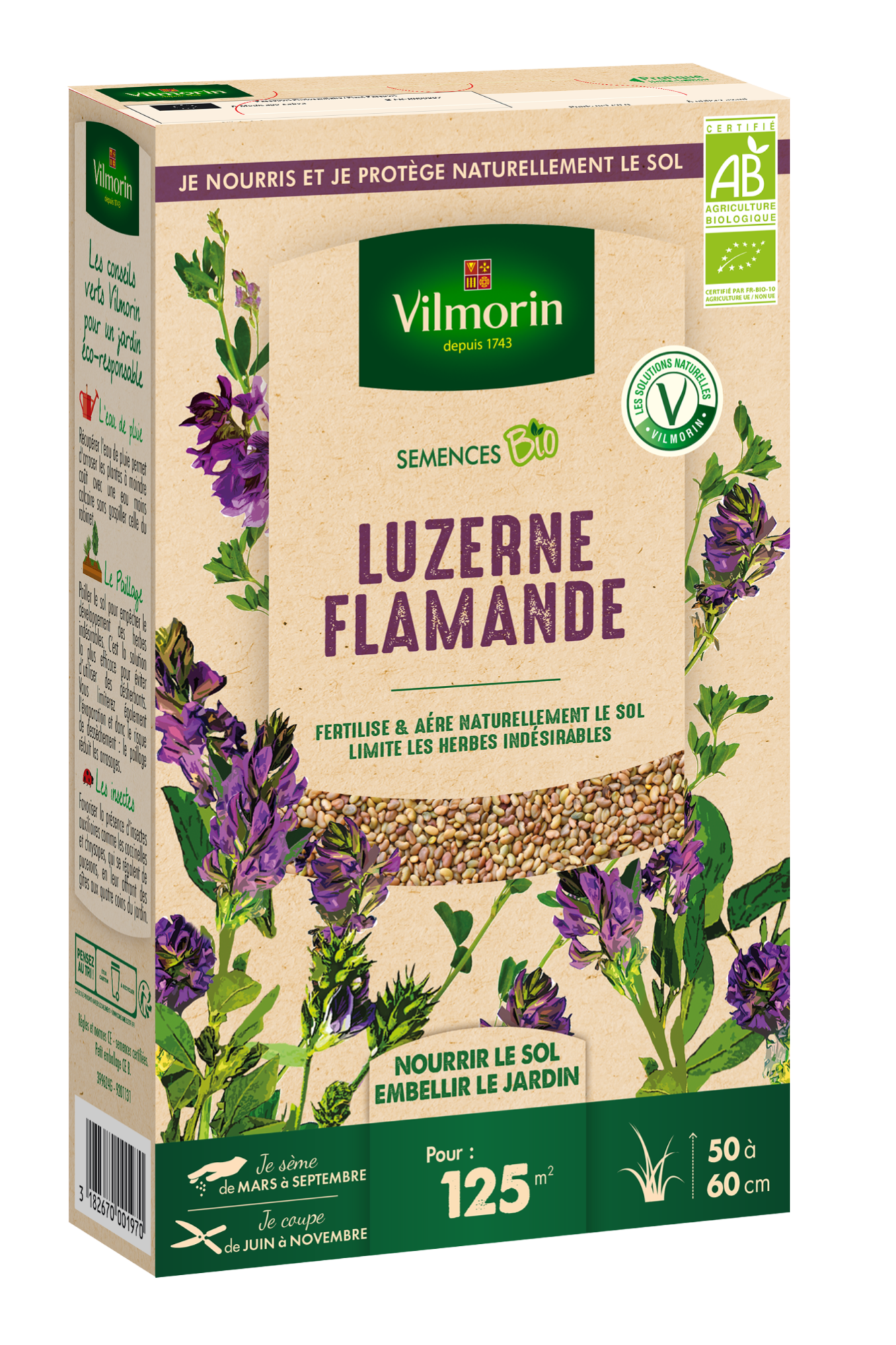 Graines de luzerne flamande BIO 375g – VILMORIN - Image 1