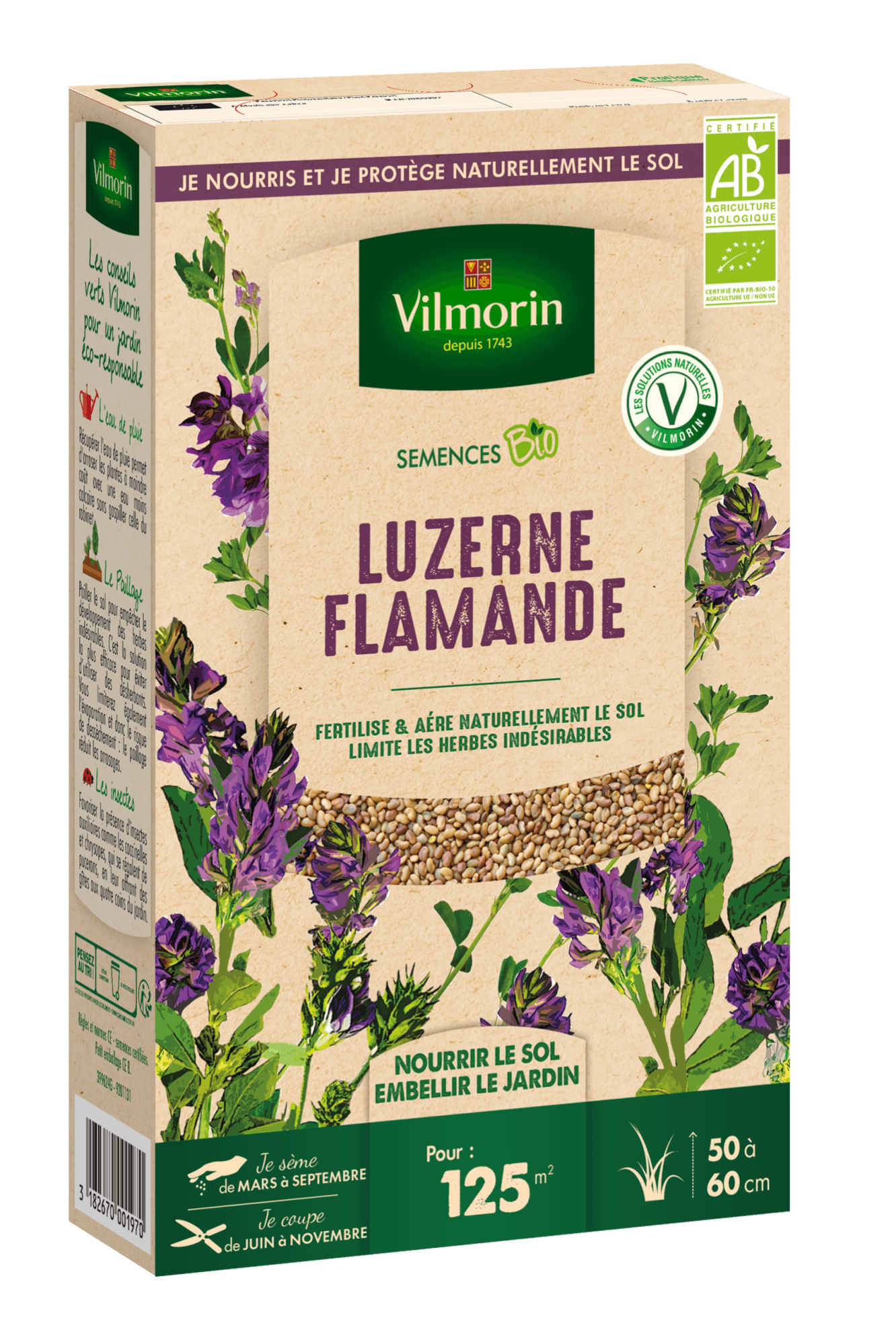 Graines de luzerne flamande BIO 375g – VILMORIN - Image 1