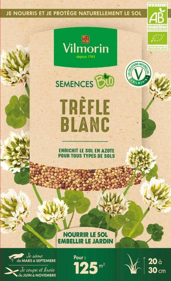 Graines de Trèfle blanc BIO 375g – VILMORIN - Image 1