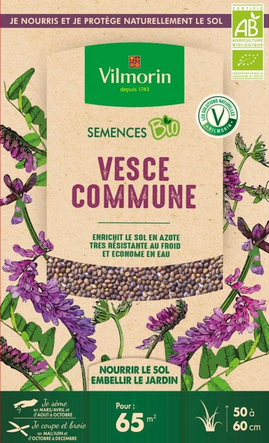 Graines vesce commune Bio 375 gr – VILMORIN - Image 1