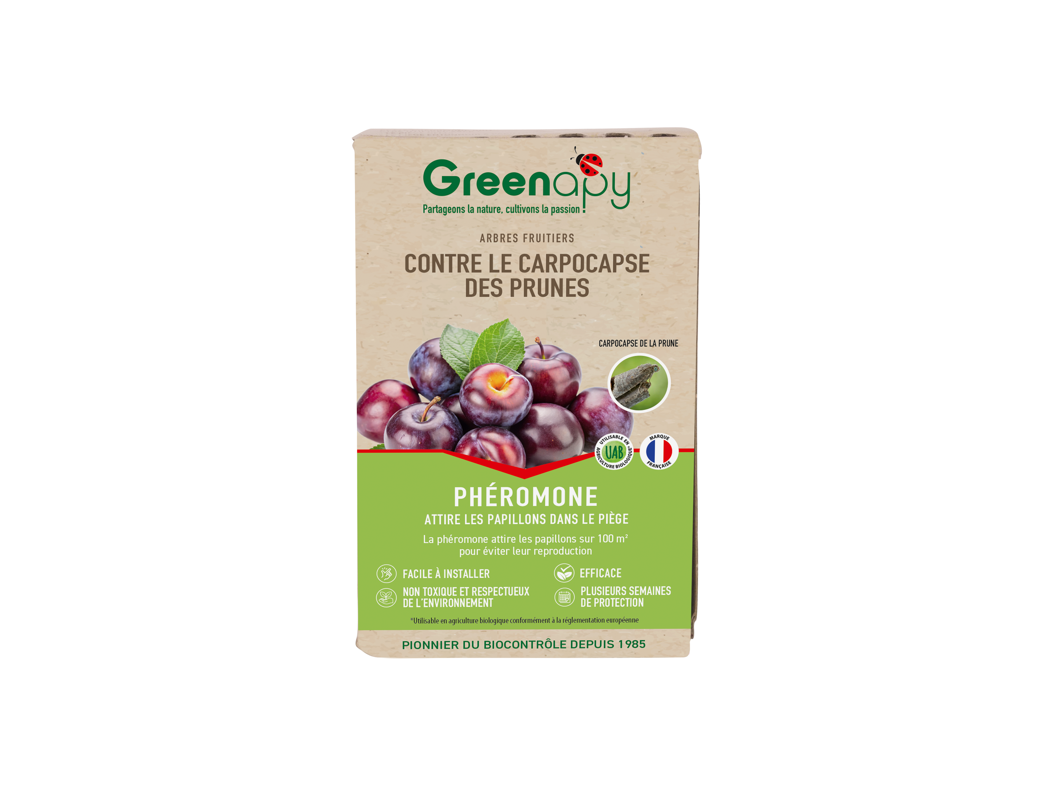 Greenapy - Phéromone Carpocapse des prunes Cydia funebrana boîte de 2 capsules - Greenapy - Image 1