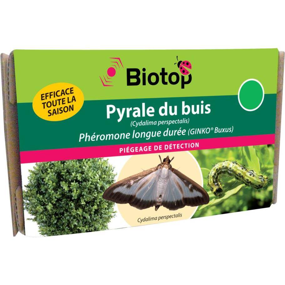 Biotop - Phéromone Pyrale du Buis Glyphodes (Cydalima perspectalis) Longue Durée boîte de 2 capsules - BIOTOP - Image 2