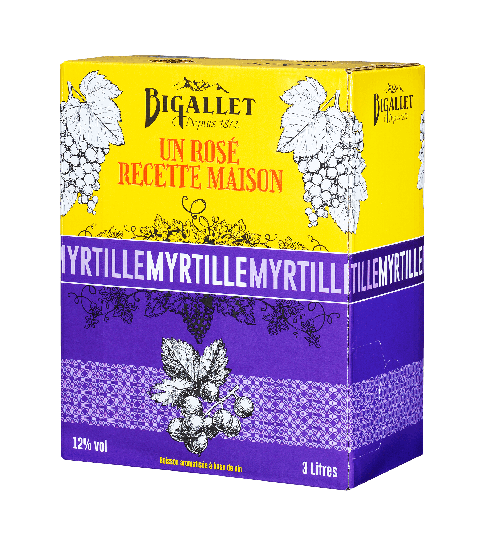 Bigallet - Rosé myrtille 12° Bib 3 L - Bigallet