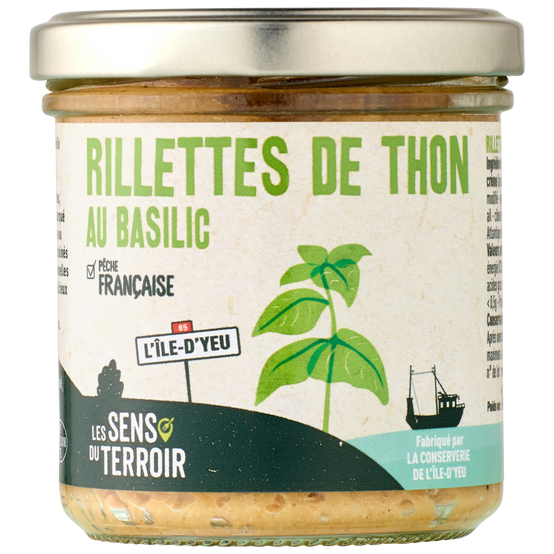 Les Sens du Terroir - Rillettes de thon au basilic 140 g - Les Sens du Terroir - Image 1