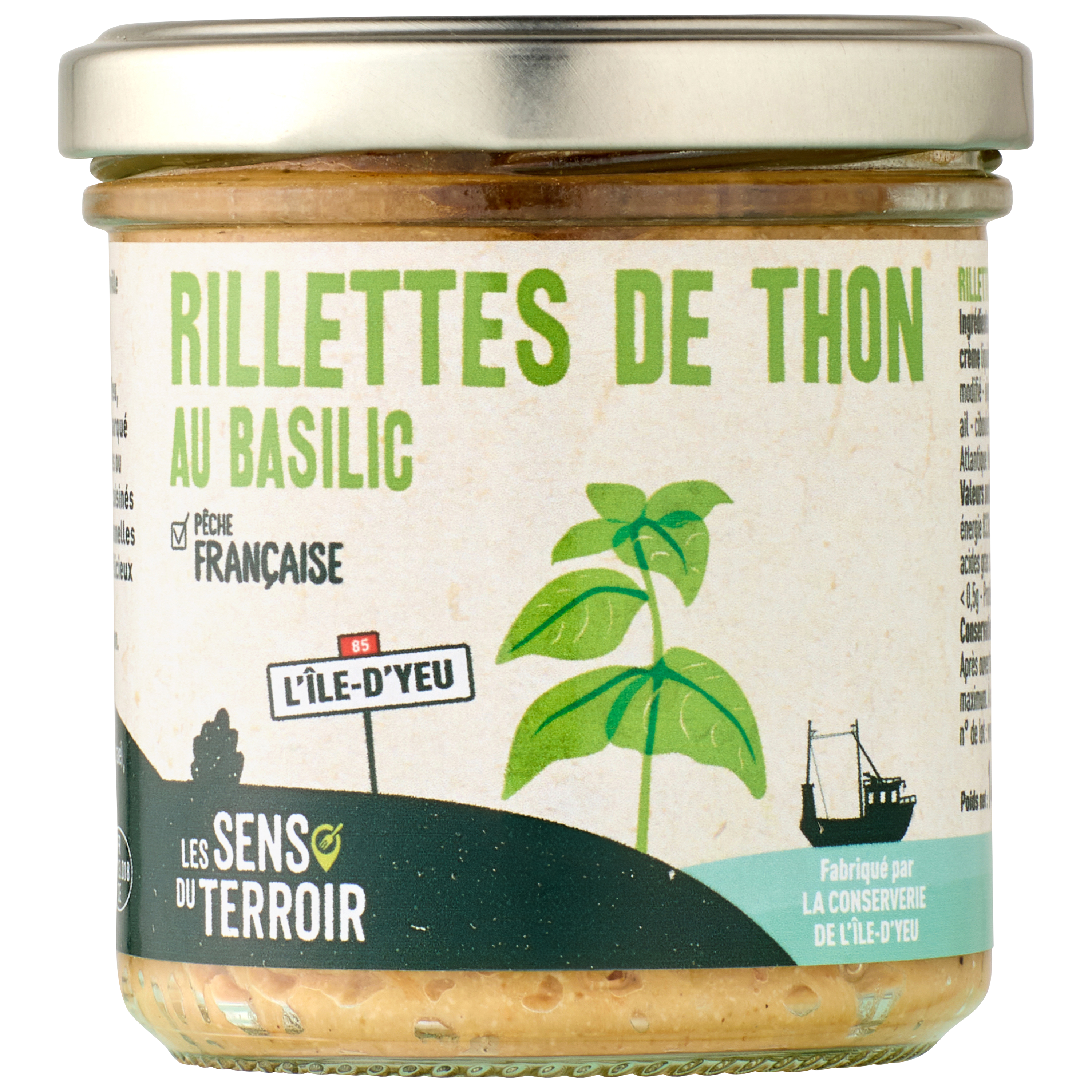 Les Sens du Terroir - Rillettes de thon au basilic 140 g - Les Sens du Terroir - Image 1