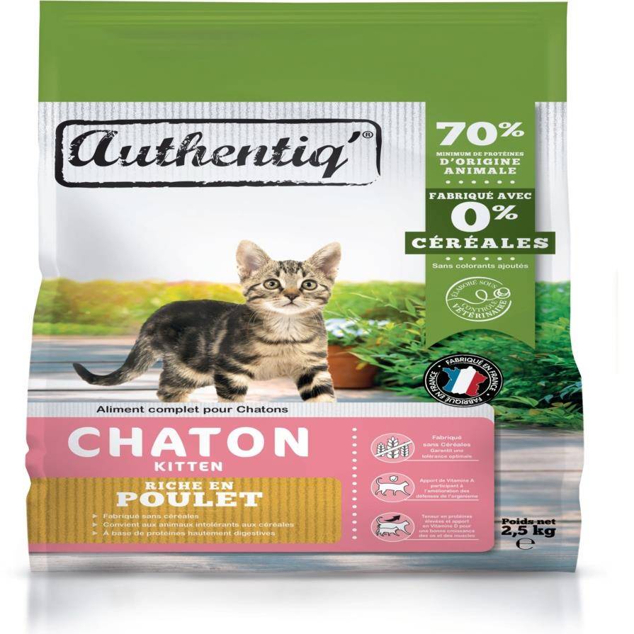 Authentiq - Croquettes pour chat junior AUTHENTIQ 2,5 kg