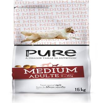 Pure - Croquettes chien taille moyenne Medium Adulte 15kg - Pure Family