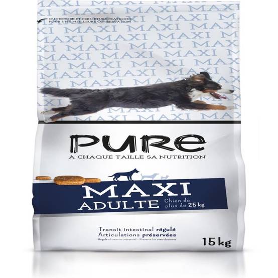 Pure - Croquettes chien grande taille Maxi Adulte 15kg - Pure Family