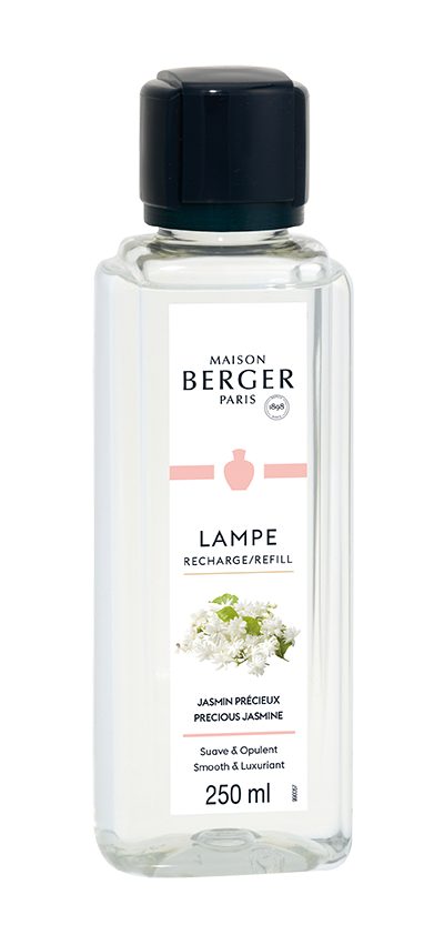 LAMPE BERGER JARS Faience Ceramique Bleue Decor Floral Contour Noir EUR
