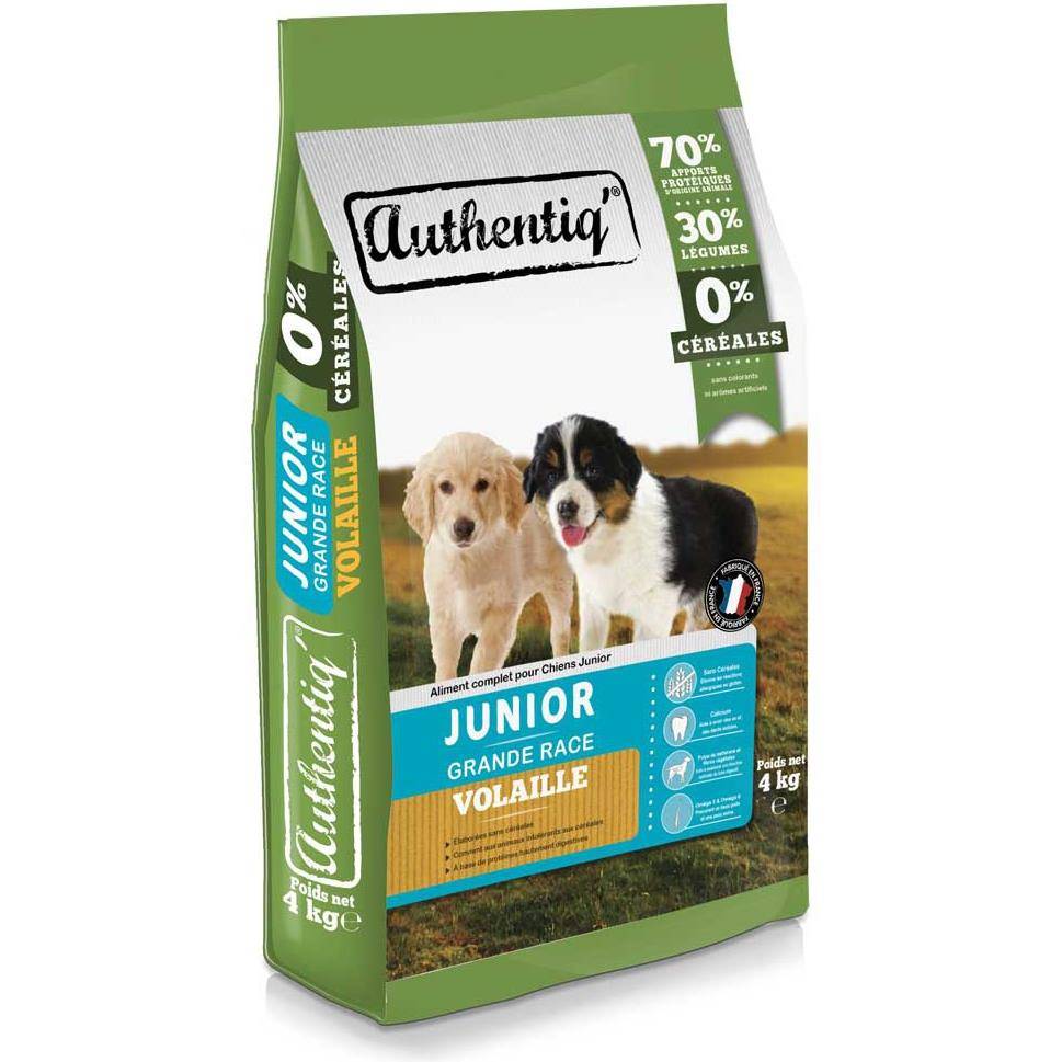 Authentiq - Croquettes pour Chiot de Grande Taille à la Volaille AUTHENTIQ' 4kg