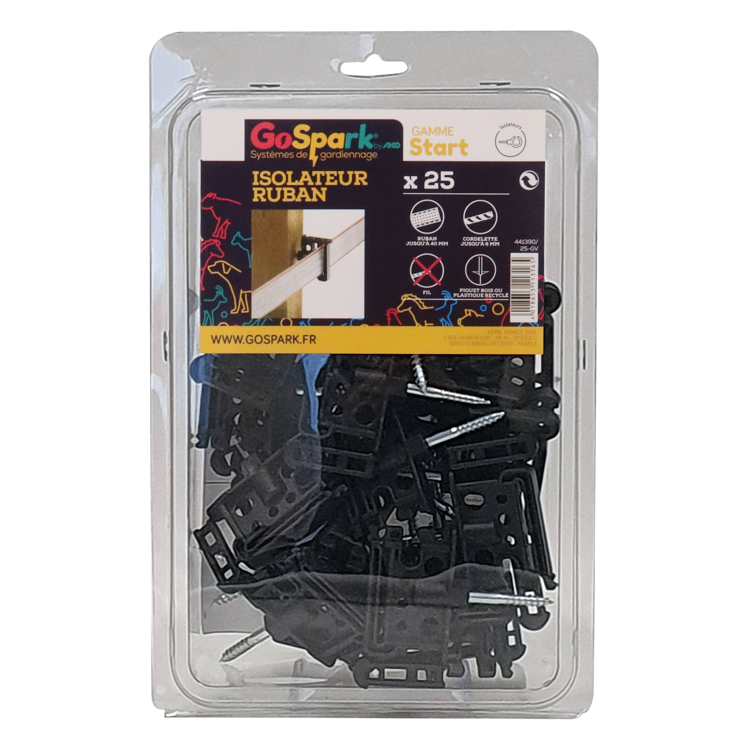 Isolateur à vis clip Maxi Tape, coque de 25pcs -GV