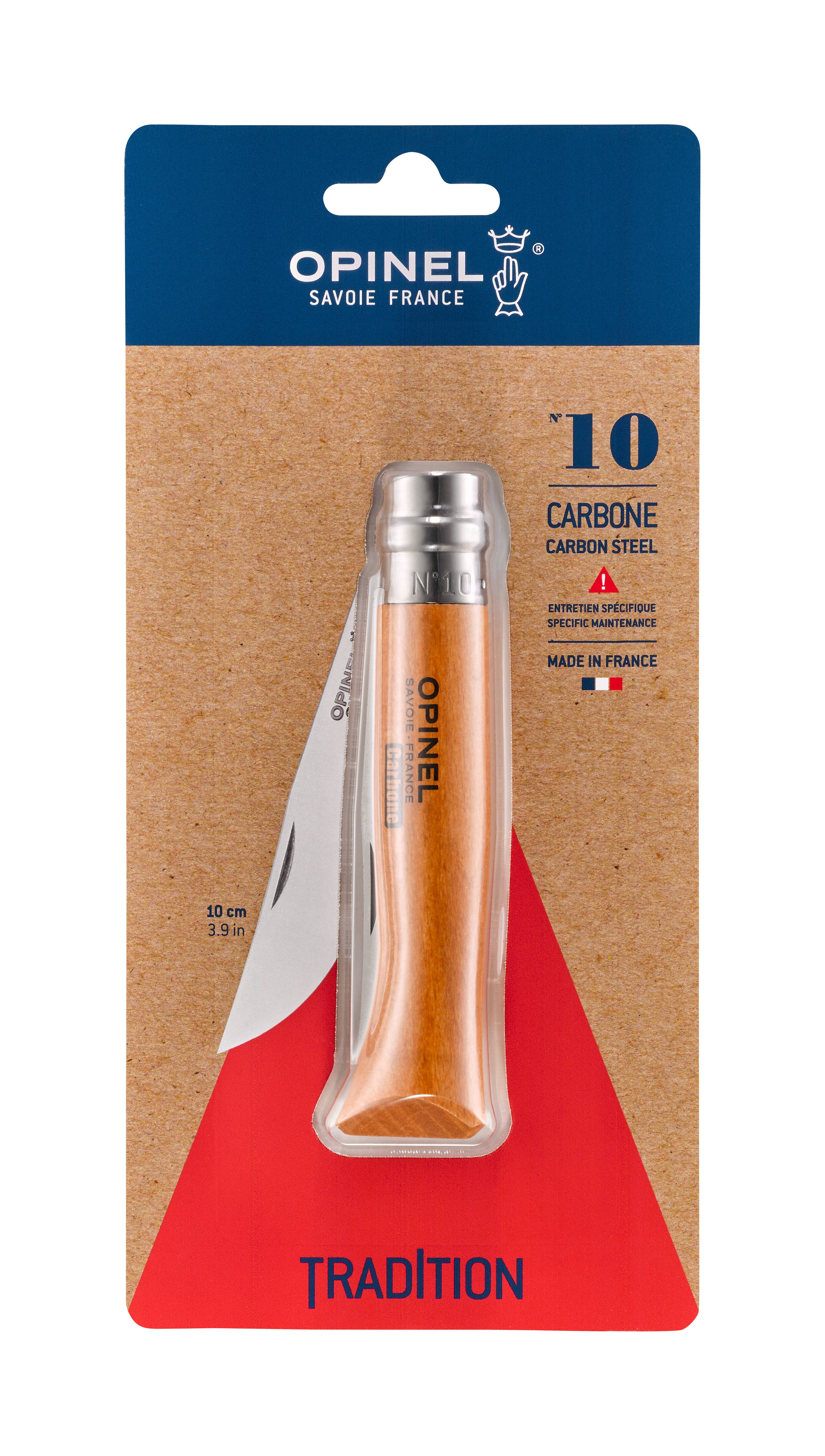 Opinel - Couteau fermant carbone à virole n°10 - Opinel - Imagen 1