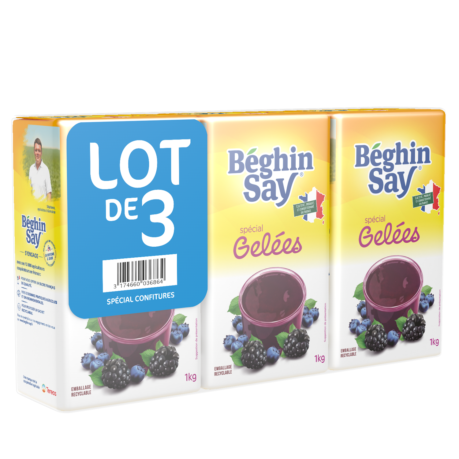 Beghin Say - Azúcar especial gelatina 1kg x3 - Beghin Say