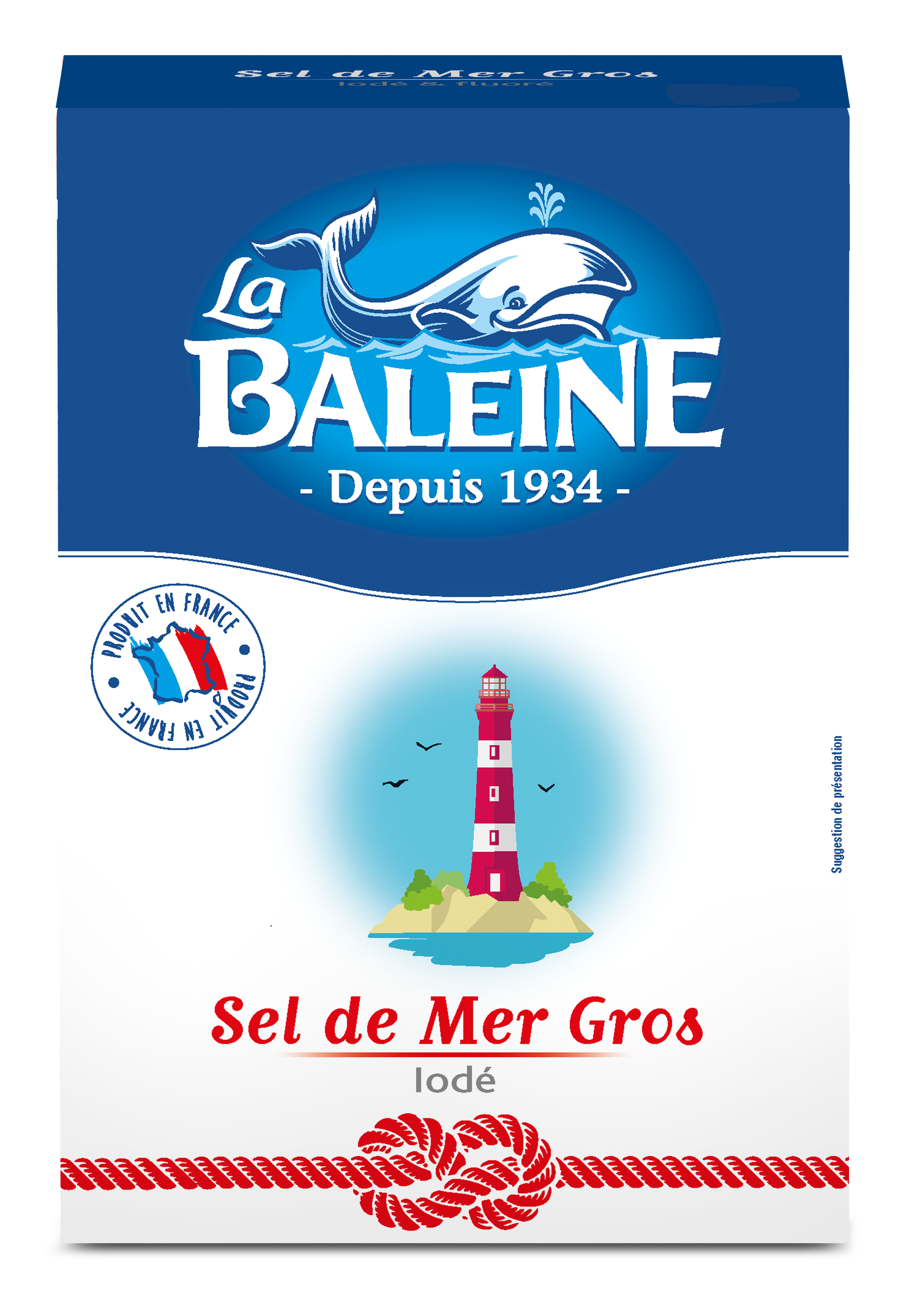 La baleine - Gros sel de mer iodé 1 kg - La Baleine