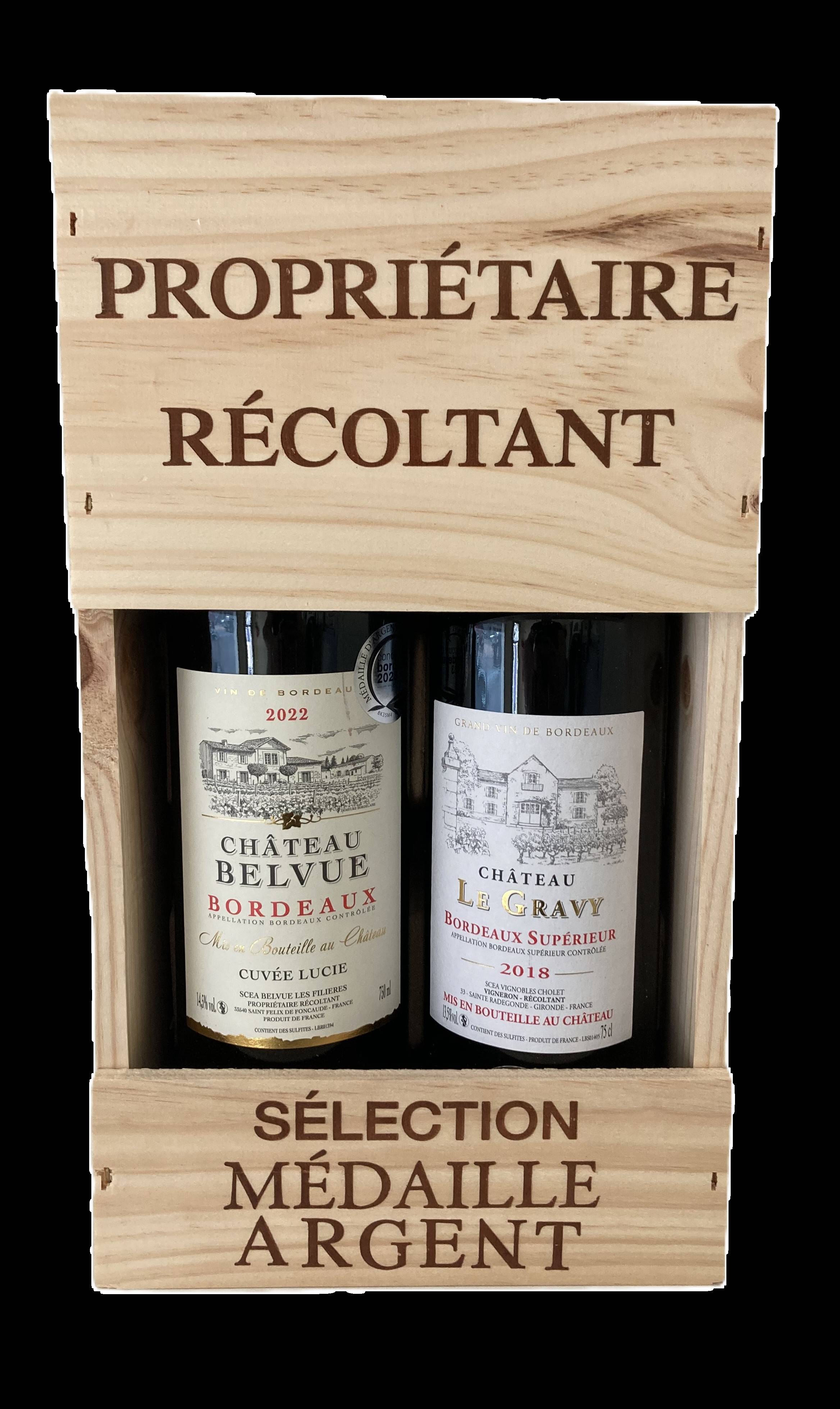 Sans Marque - Coffret vins "Sélection Médaille d'Argent" 2 x 75cl