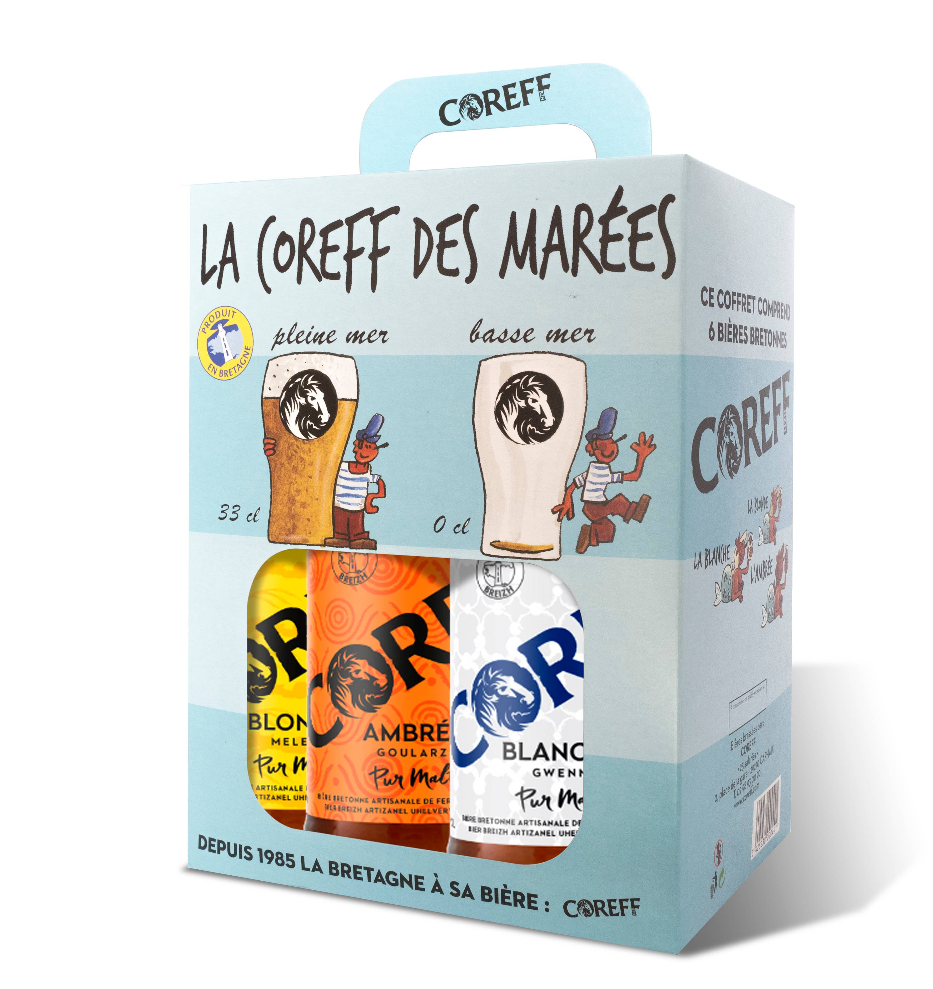 Coreff - Caja de cervezas "Mareas" 6 x 33 cl - Coreff