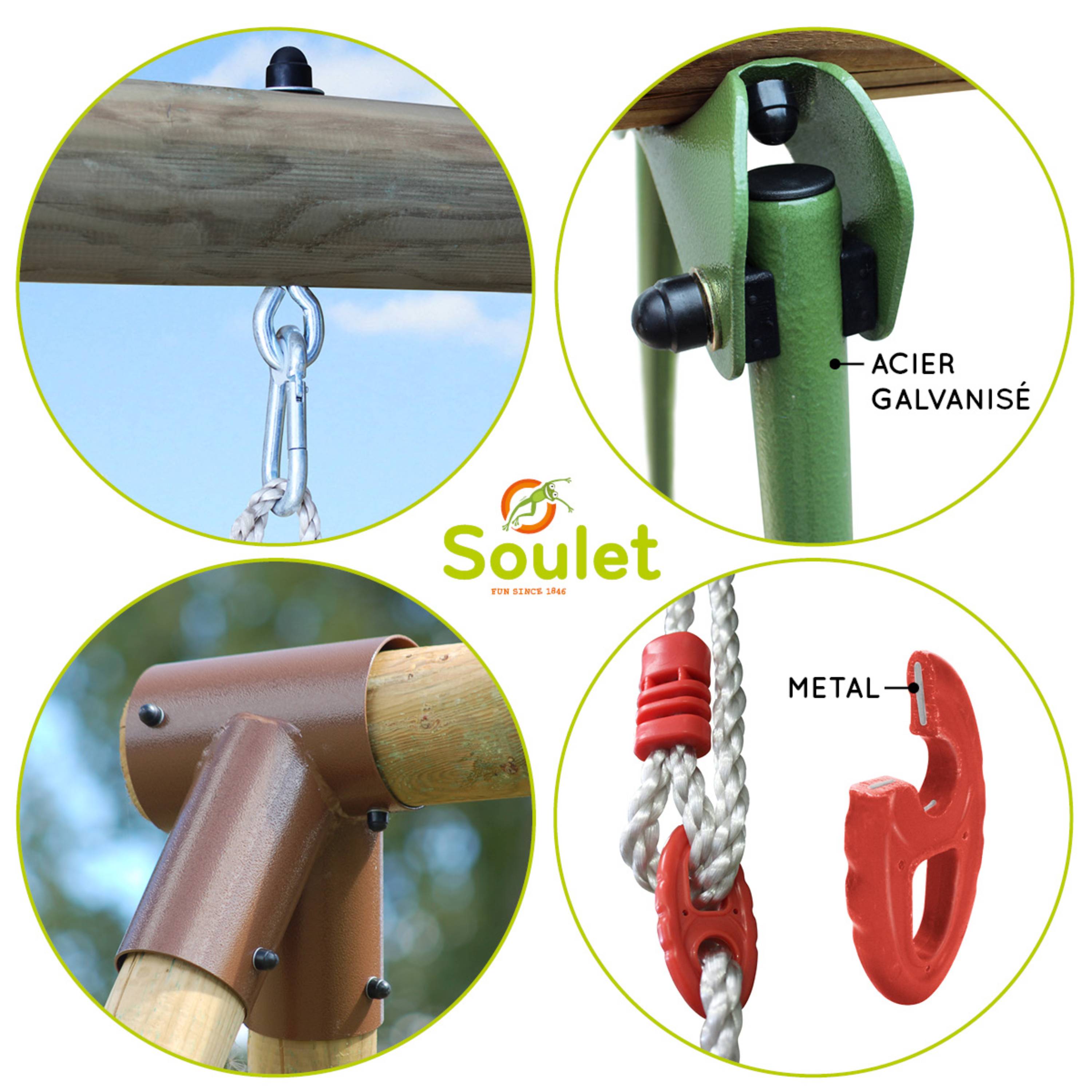 Soulet - Portique Balançoire Bois - SOULET - Imagen 9