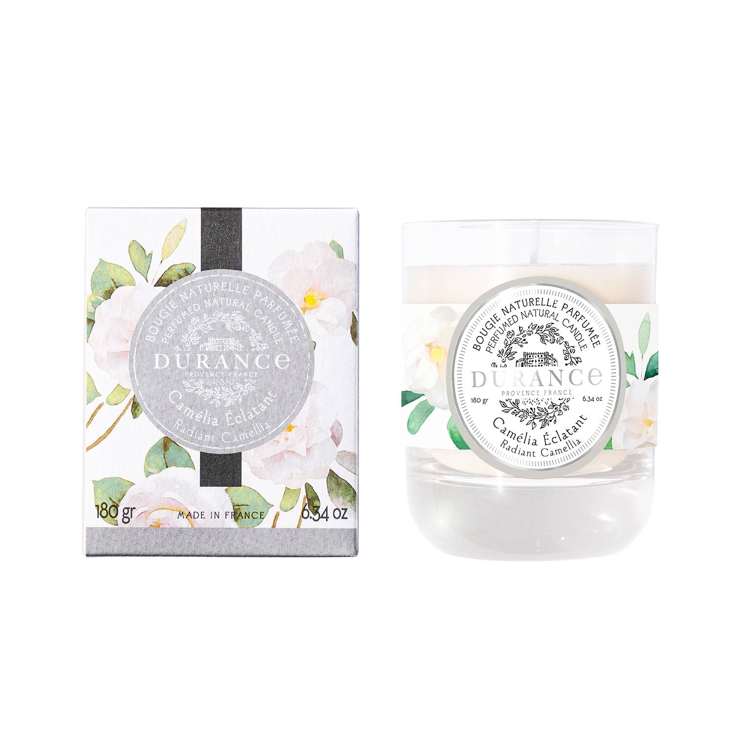 Durance - Bougie naturelle parfumée Camélia Eclatant 180 gr