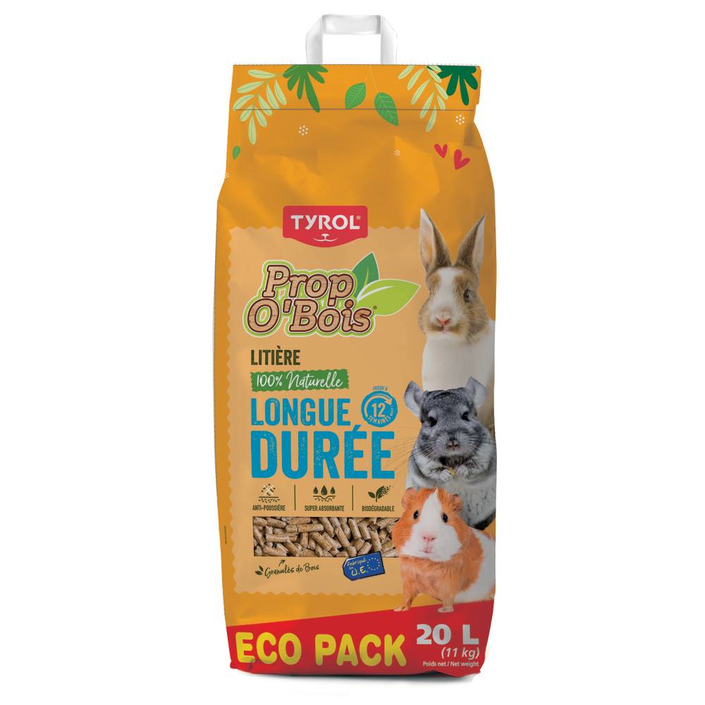 Tyrol - Litière pour rongeurs avec granulés Prop o bois 100 % naturelle 20 L - TYROL - Image 2