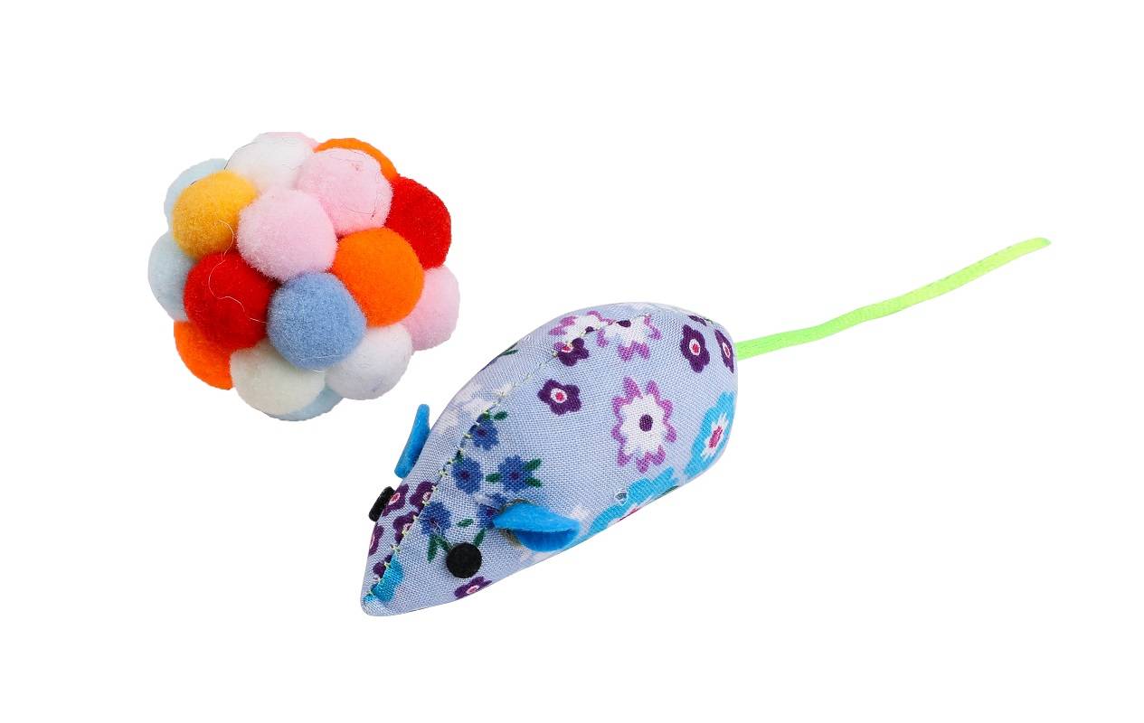 Wouapy Jouet chat Souris Fun + Balle Boule