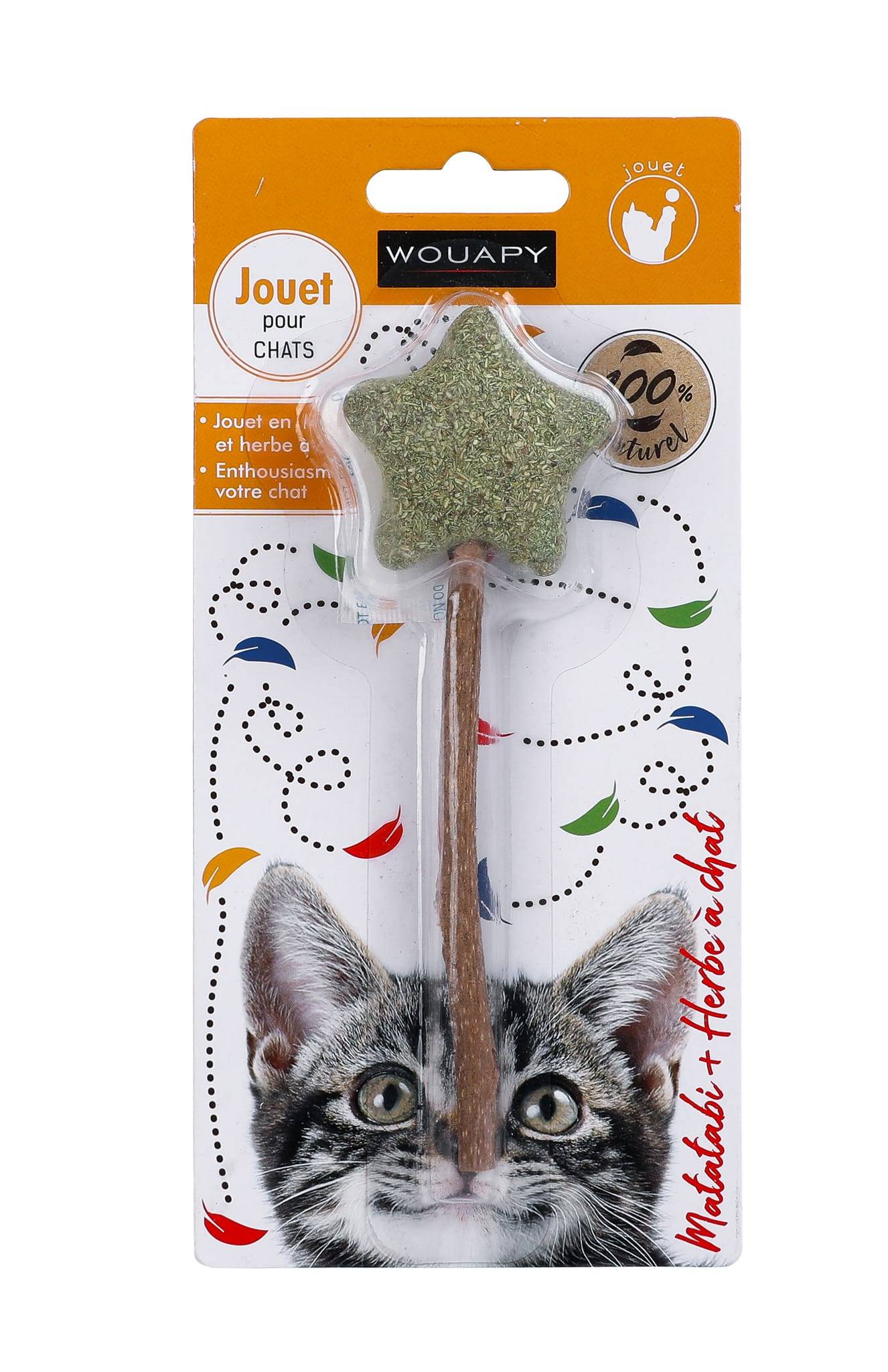 Wouapy - Wouapy - Juguete para Gato Piruleta Estrella con matatabi y hierba gatera - Imagen 3