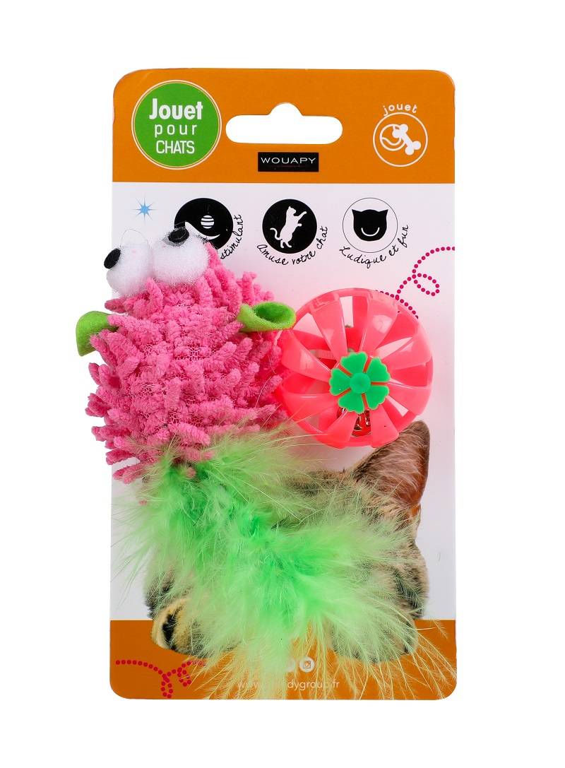 Wouapy - Souris Poil + Balle Plastique