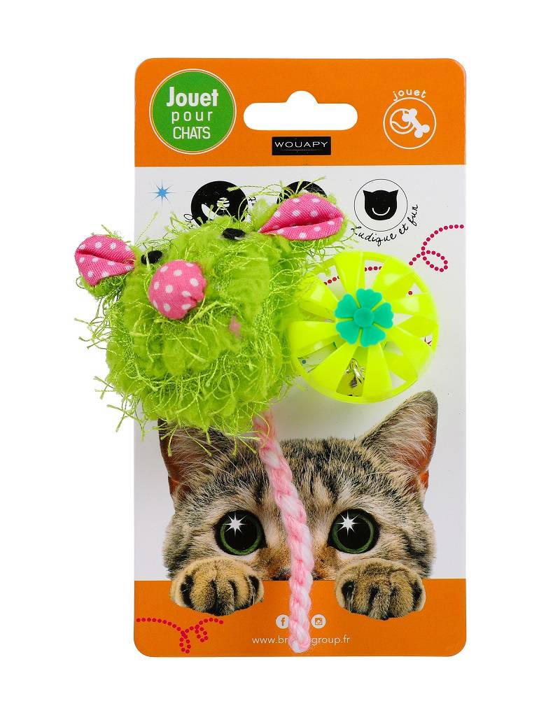 Wouapy - Tête Souris + Balle Plastique - Imagen 1