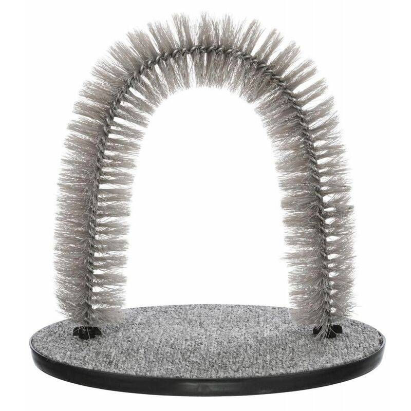 Arc de massage et soins du pelage polypropylène gris L.36 cm-P.33 cm pour chat - Trixie - Imagen 5