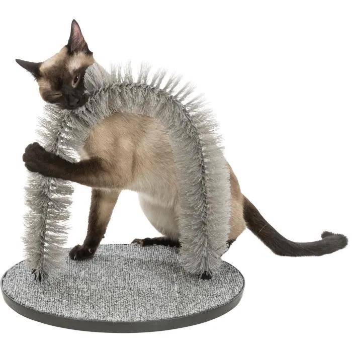 Arc de massage et soins du pelage polypropylène gris L.36 cm-P.33 cm pour chat - Trixie - Imagen 8