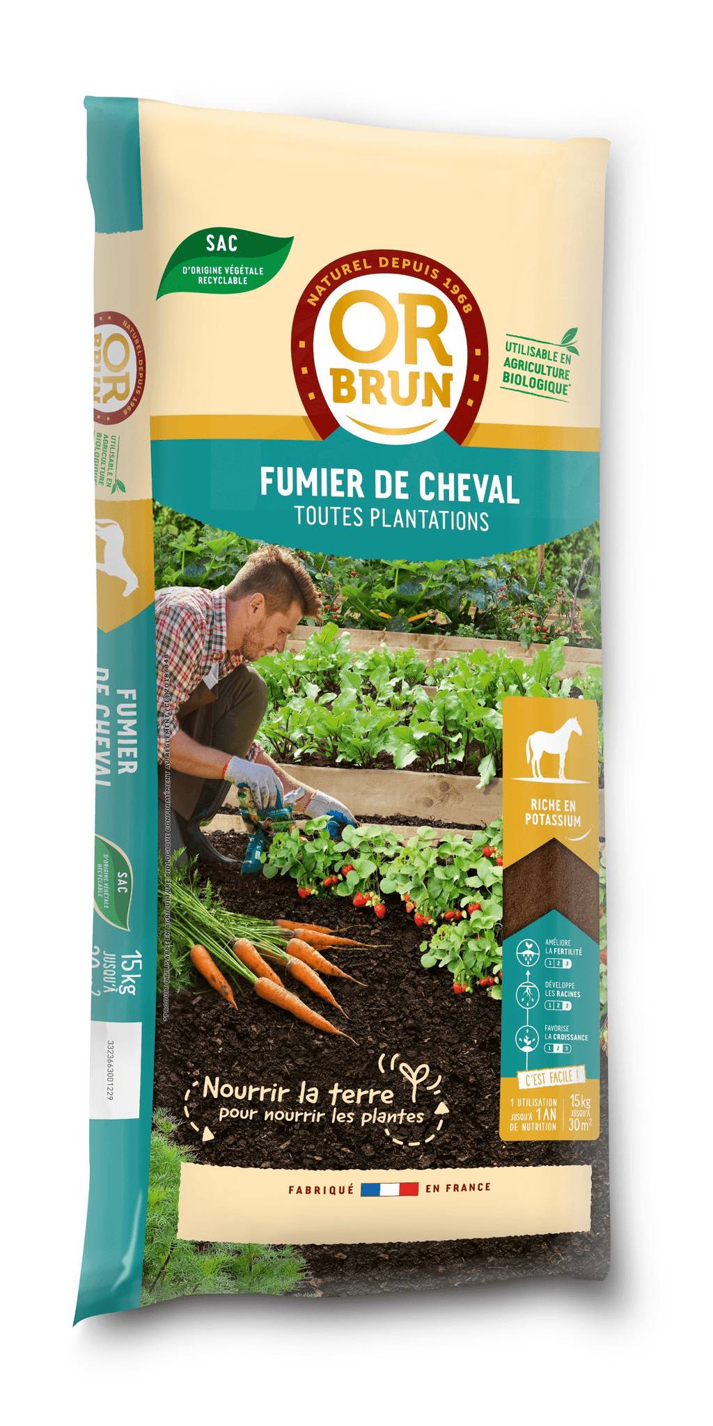Or Brun - Or Brun - Fumier de cheval 15 kg
