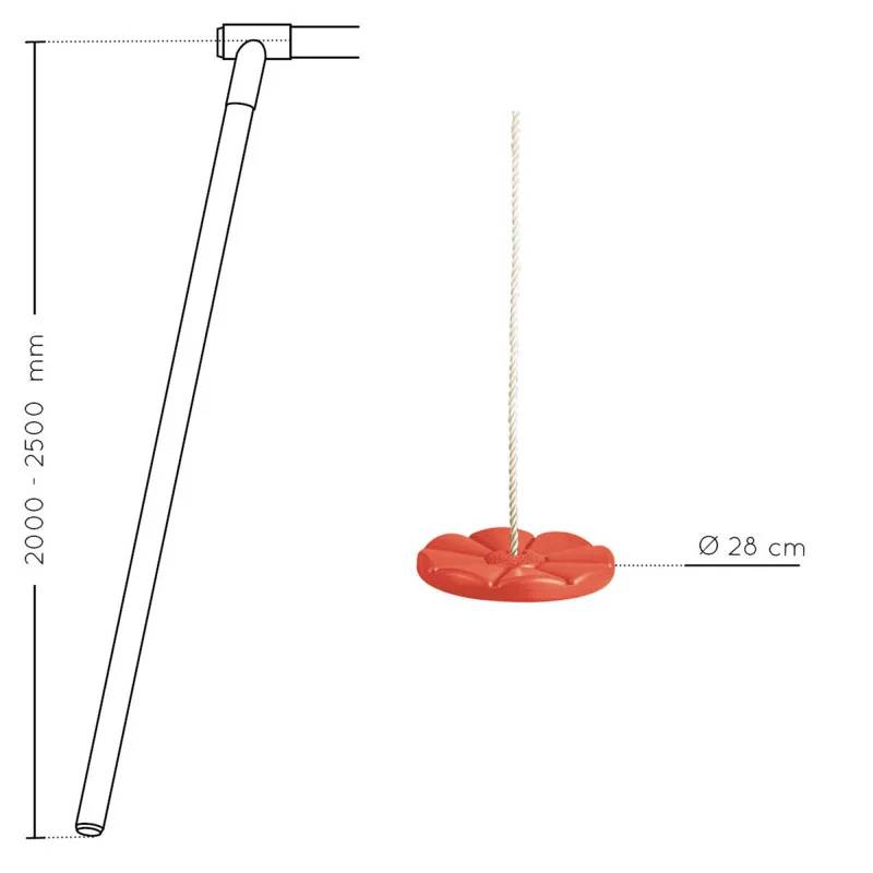 Soulet - Balançoire disque corde plastique orange - SOULET - Imagen 6
