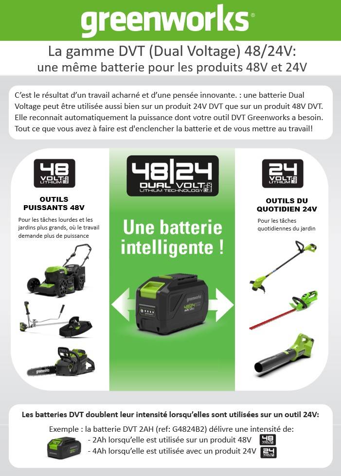 Greenworks - Chargeur et batterie Lithium-Ion - GREENWORKS - Image 2