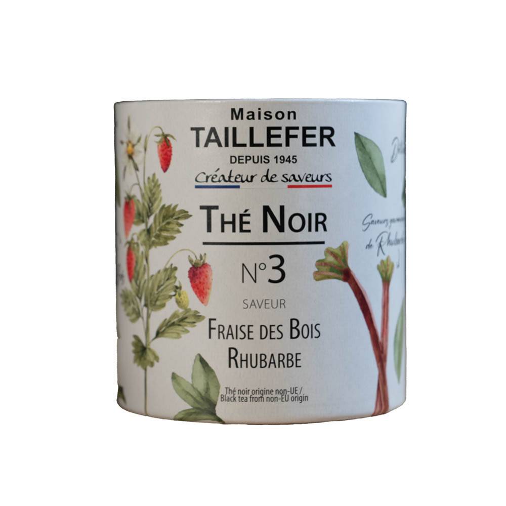 Maison Taillefer - Thé noir fraise des bois et rhubarbe 60 g - Maison Taillefer - Image 2