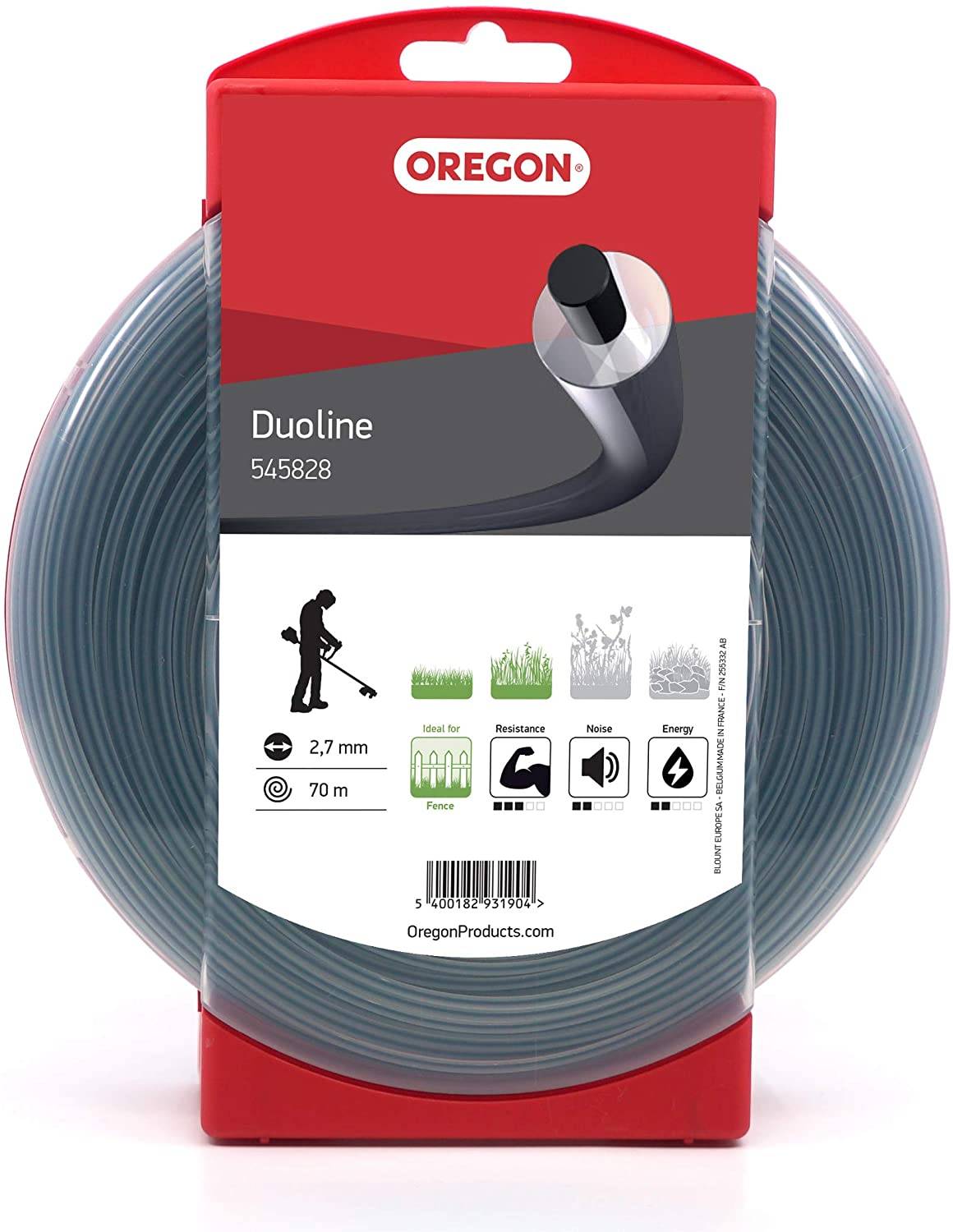 Fil à débroussailleuse Duoline Ø2.7 mm 70 m rouge - Oregon - Image 7