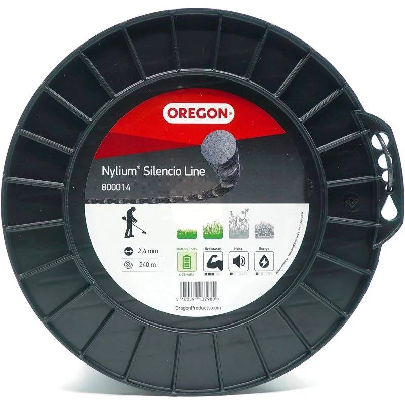 Fil Débroussailleuse Rond Torsade Nylium Silencio Noir Ø2,4 mm L 240 m 800014 - OREGON - Image 3