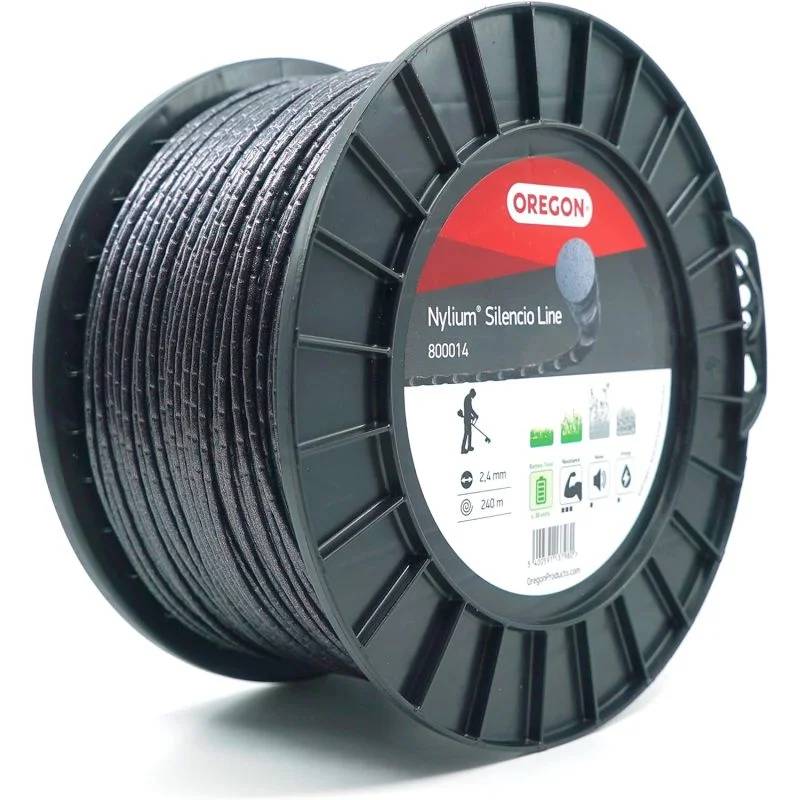 Fil Débroussailleuse Rond Torsade Nylium Silencio Noir Ø2,4 mm L 240 m 800014 - OREGON - Image 2