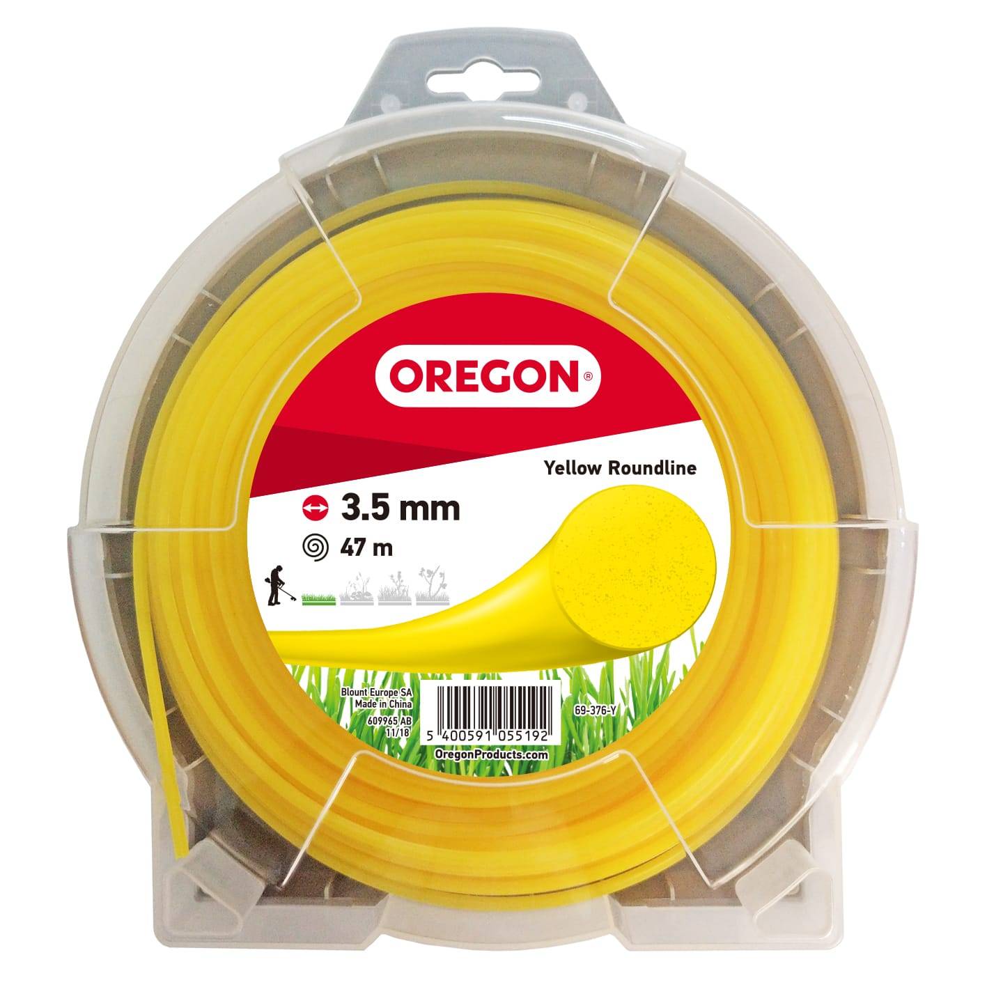 Fil débroussailleuse rond nylon jaune Ø 3,5 mm 41 m - OREGON