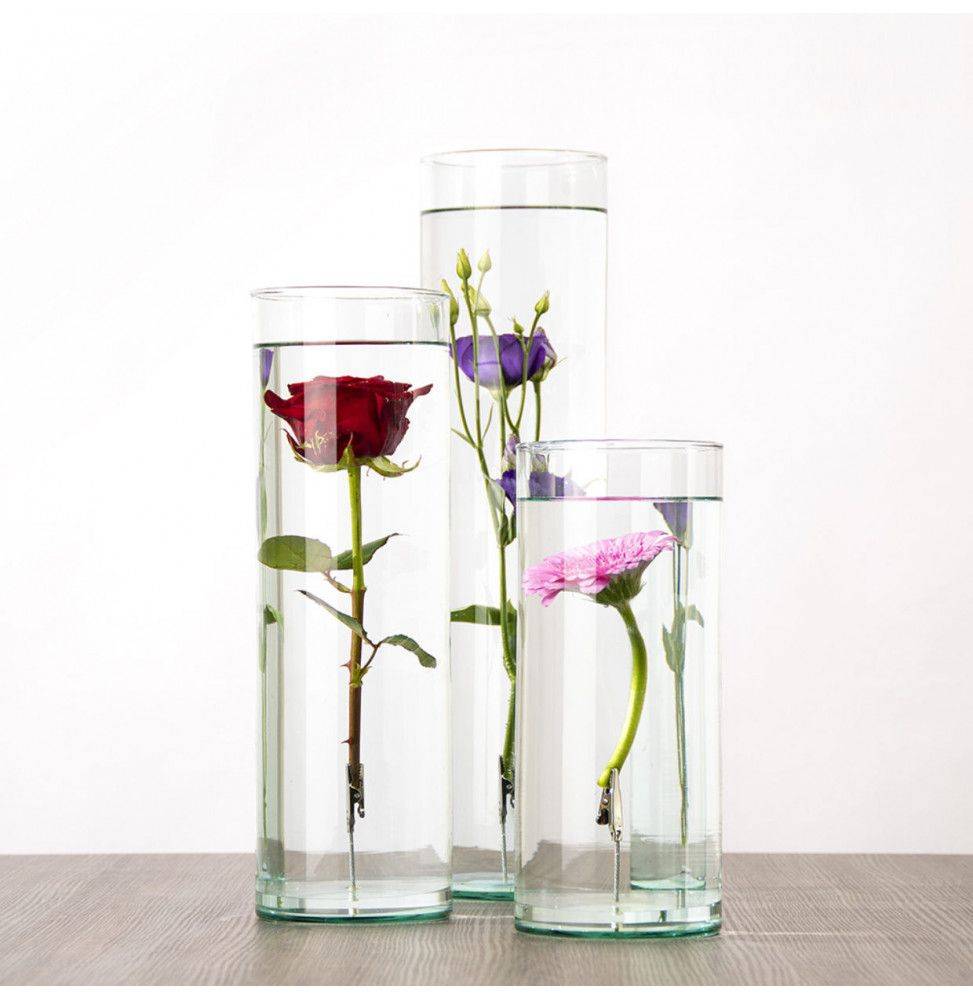 Vase Pour Fleurs Immergées Verre Transparent L. 12,2 cm H. 20 cm - ECLOZ - Imagen 1