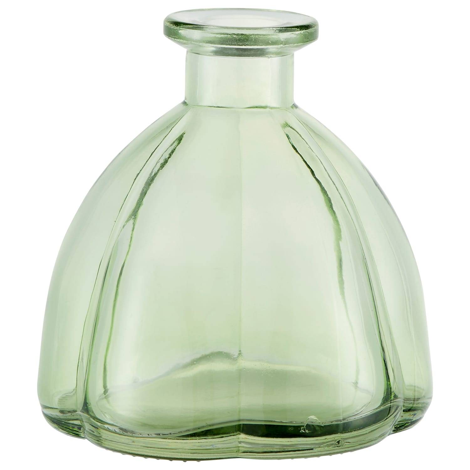 Jarrón de vidrio transparente verde L.10 x An.10 x A.11 cm - Imagen 1