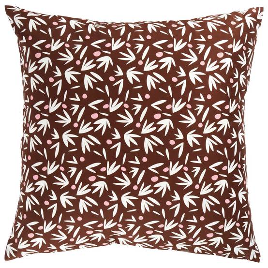 Coussin motifs imprimés fleurs L.45 x l.45 x H.5 cm - Image 1