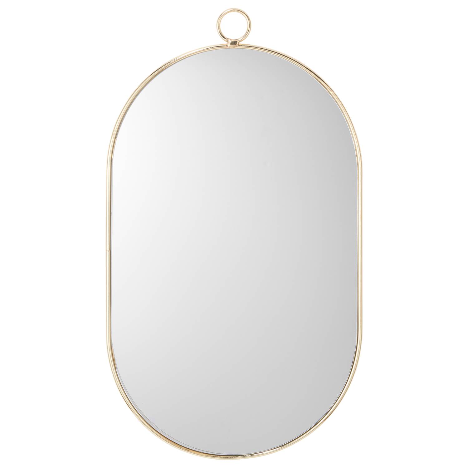 Espejo de Pared Ovalado Dorado L.25 x An.1 x Al.43 cm - Imagen 1